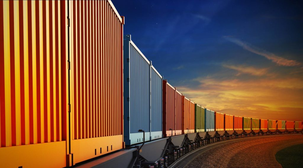MercuryPartners - Row of Container Railcars